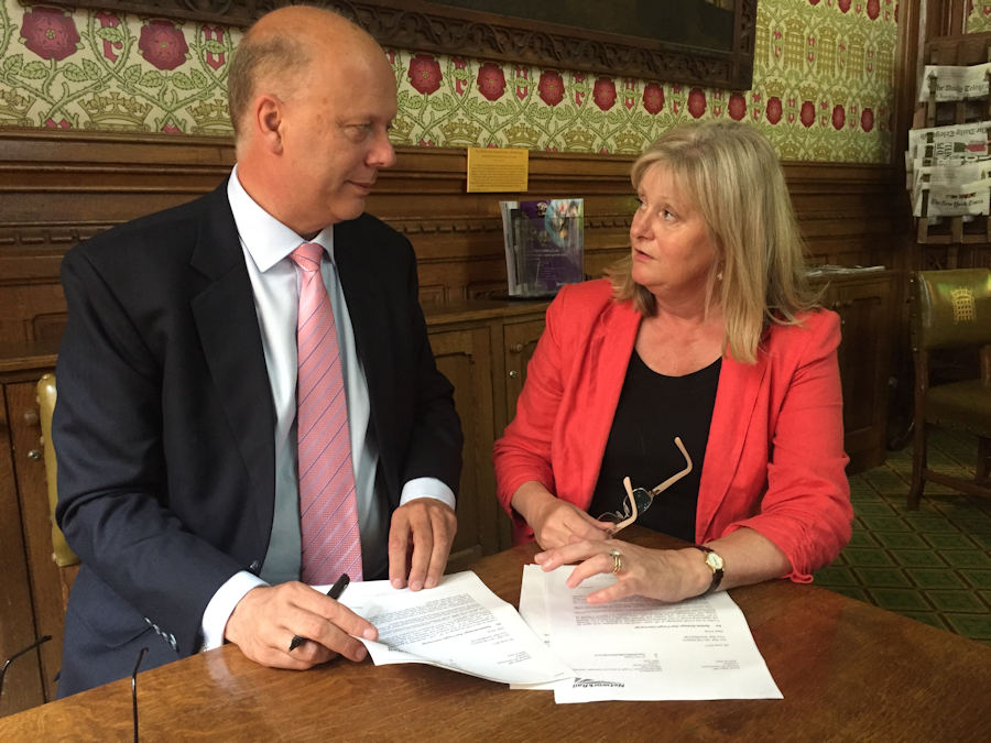 Anne Main and Chris Grayling, Secretary of State for Transport