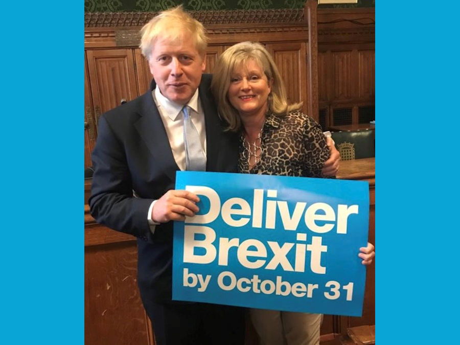 Anne Main MP and Boris Johnson