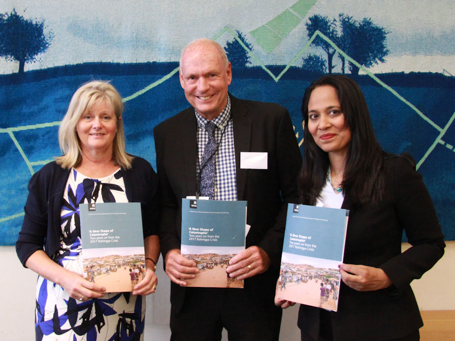 Anne Main MP, Chris Carter (former New Zealand Member of Parliament and Senior UN Advisor for Rakhine State in Myanmar) and Rushanara Ali MP.