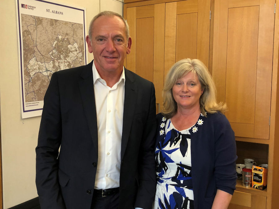 Anne Main MP with the new CEO of Govia Thameslink Rail (GTR) Patrick Verwer