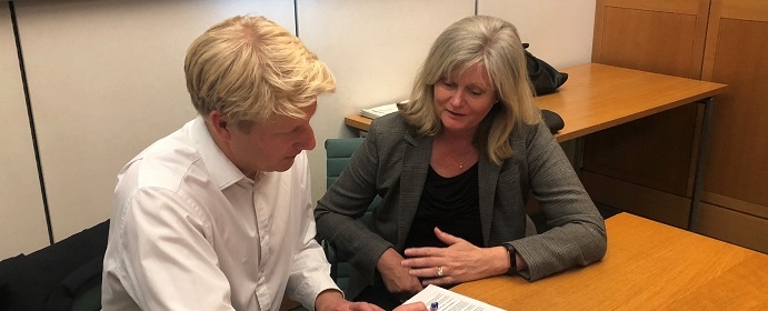 Anne Main meets with Transport Minister Jo Johnson in Westminster