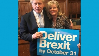 Anne Main MP and Boris Johnson