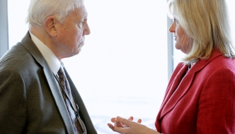 Anne Main and Sir David Attenborough