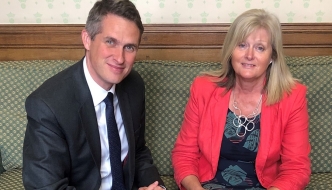 Anne Main MP with Education Secretary Rt Hon Gavin Williamson CBE MP