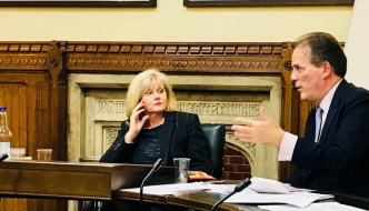 Anne Main pictured with Mark Field during APPG meeting 26 November 2018.