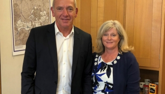 Anne Main MP with the new CEO of Govia Thameslink Rail (GTR) Patrick Verwer