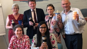 Anne Main MP with members of the APPG at the Starbucks meeting