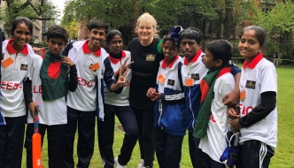 Anne Main hosts MPs v Street Children cricket match.