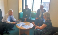 Andrew Jones MP, Richard Haywood (AbFly), Kevin Ambrose (AbFly) and Anne Main MP 