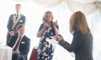 Anne Main joins local business owners and employees at the St Albans Chamber of Commerce Business Breakfast