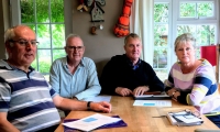 Anne Main with STAQS representatives Cavan McDonald, John Hale and Nigel Green