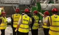 Anne Main MP leads a delegation of MPs to the Veolia plastics recycling plant in Dagenham